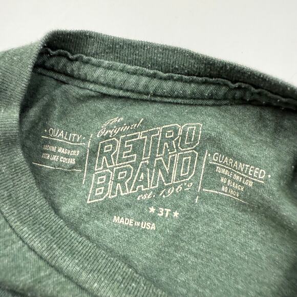 Retro Brand Green Outside Tee - Picture 3 of 4